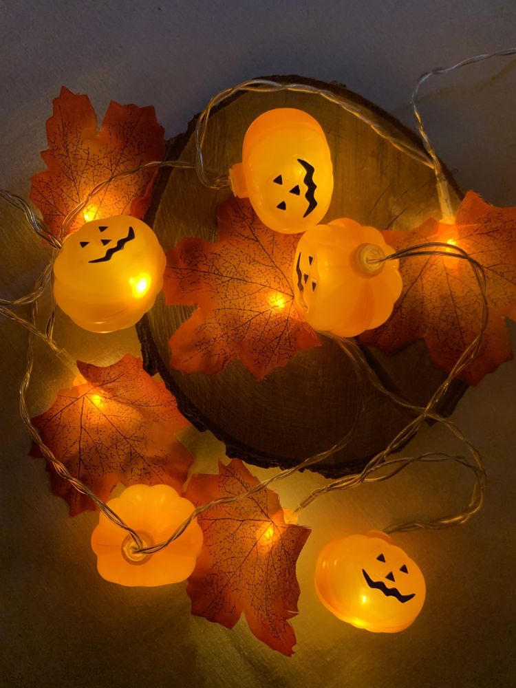 Girlanda LED Halloween/Liść Klonu/Dynia, 10 LED