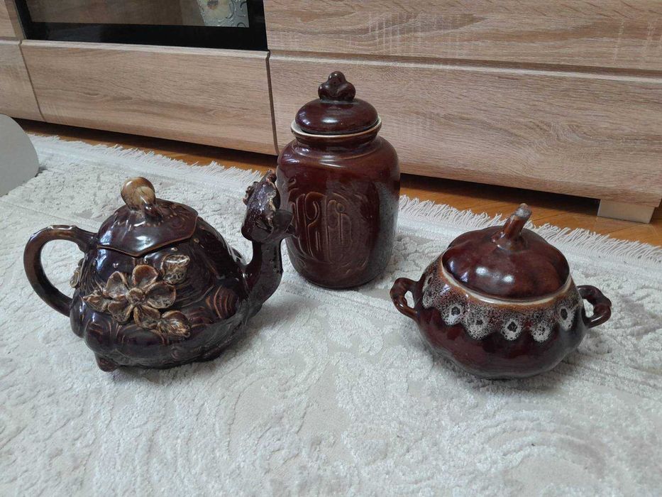 Чайник черепаха и сахарница набор