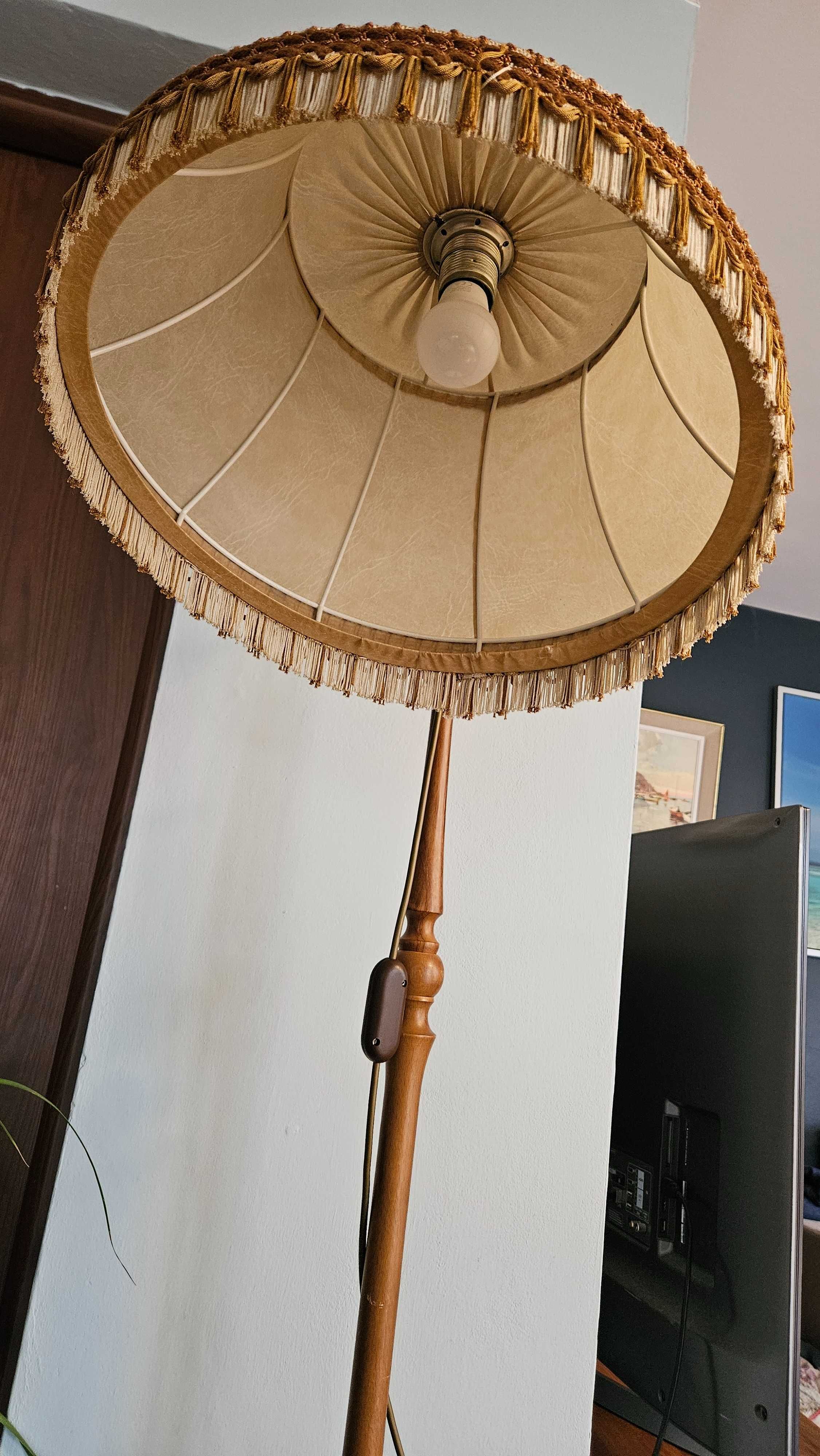 Stara lampa podłogowa vintage dzwoneczek