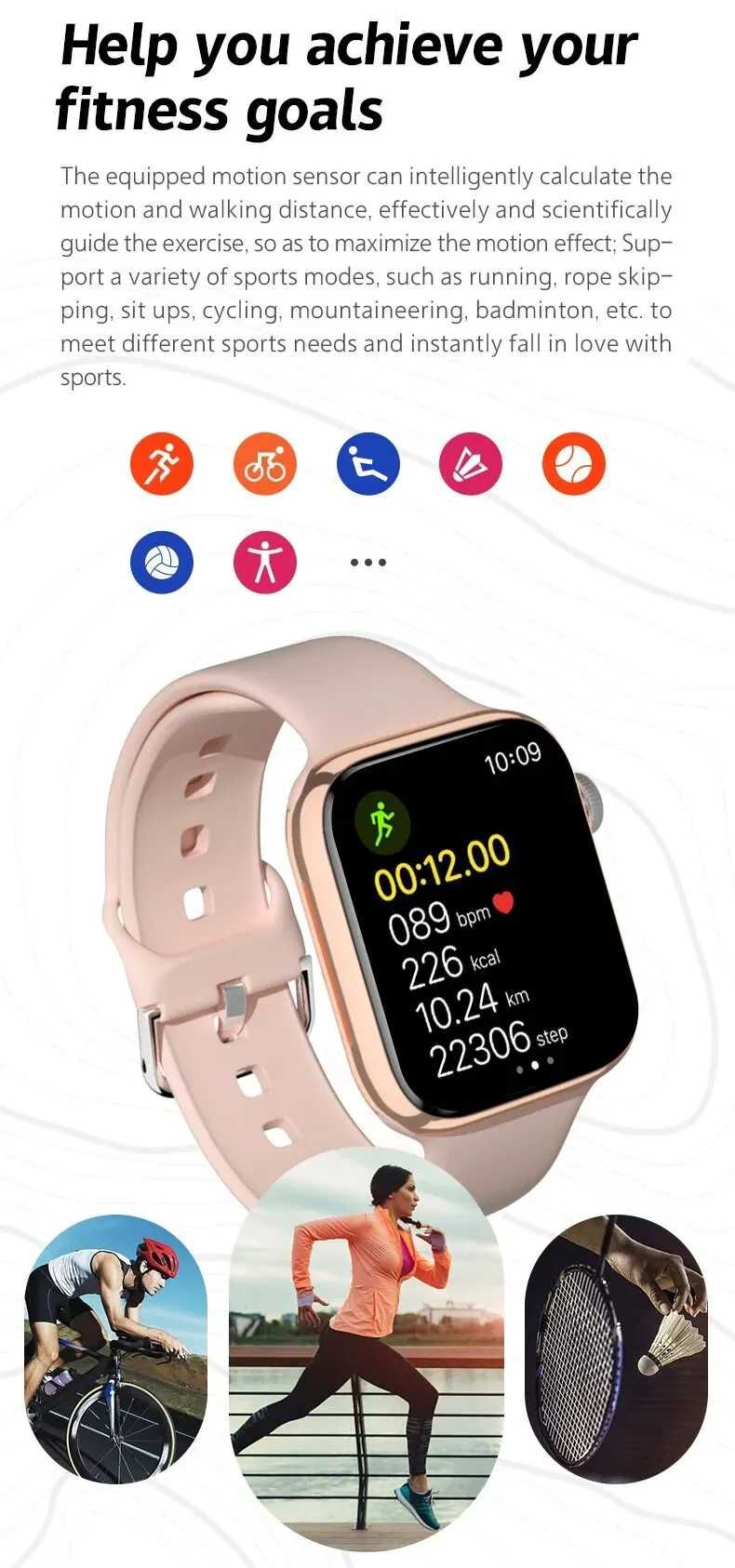 nowy Smartwatch Air Pro jak Apple Watch polski język w zegarku i app