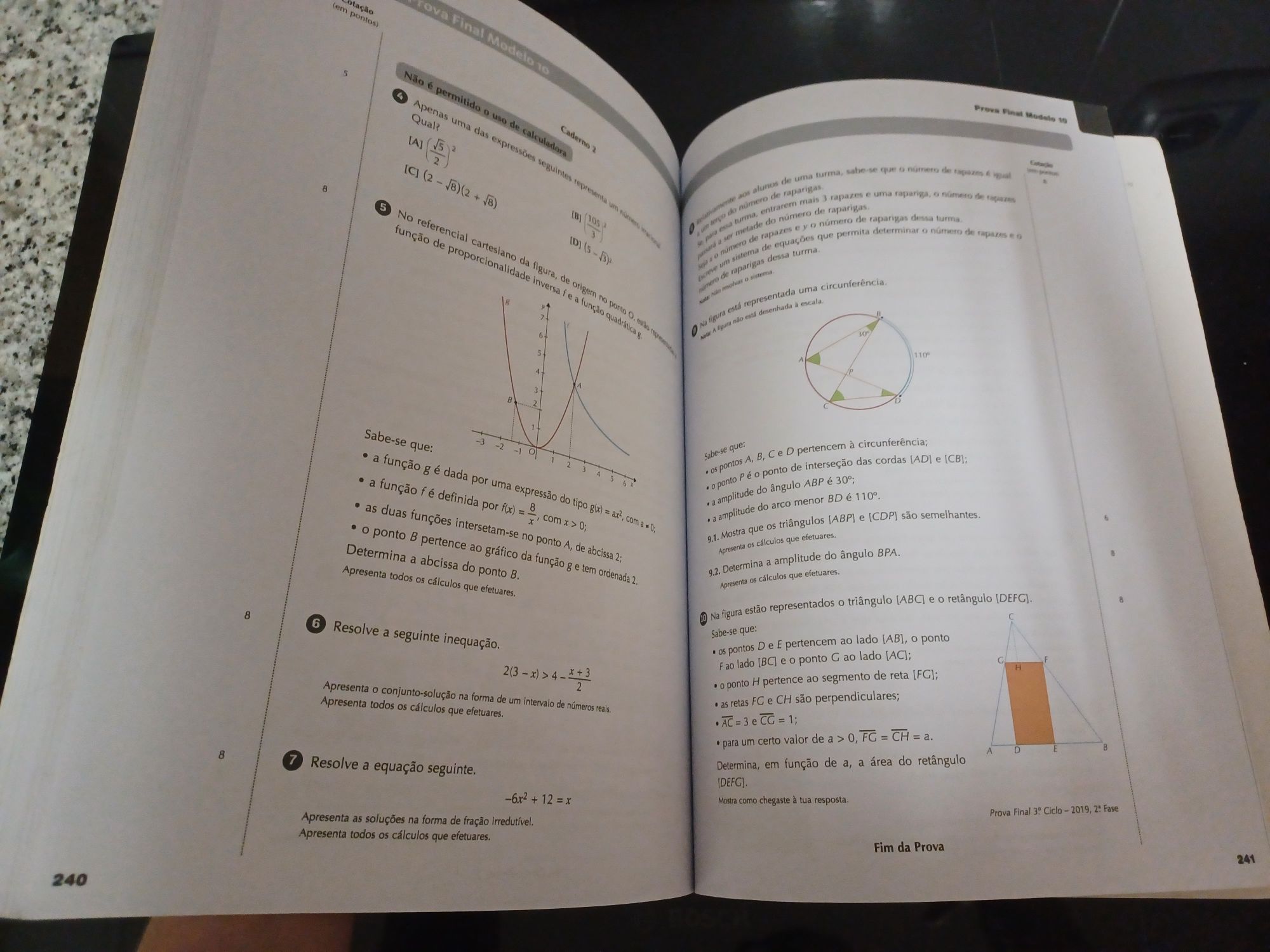 Livro Preparação para exame de Matemática do 9 Ano