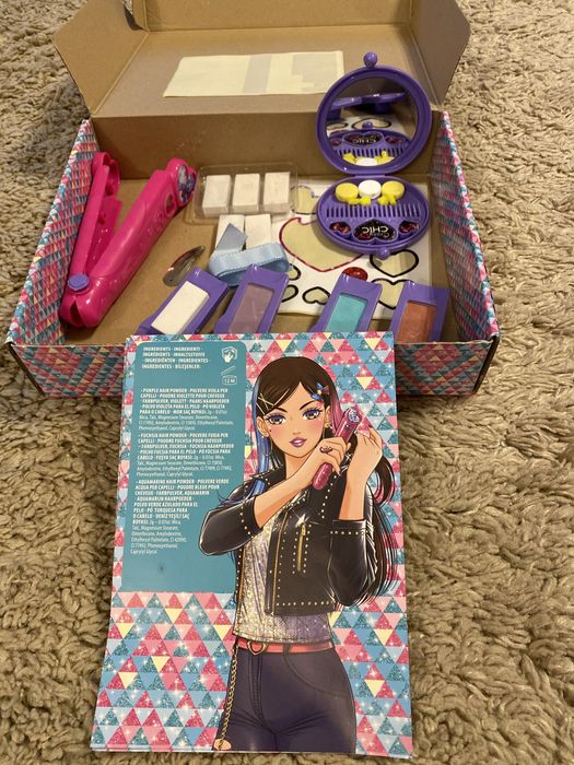 Jogo brinquedo pintura cabelo criança