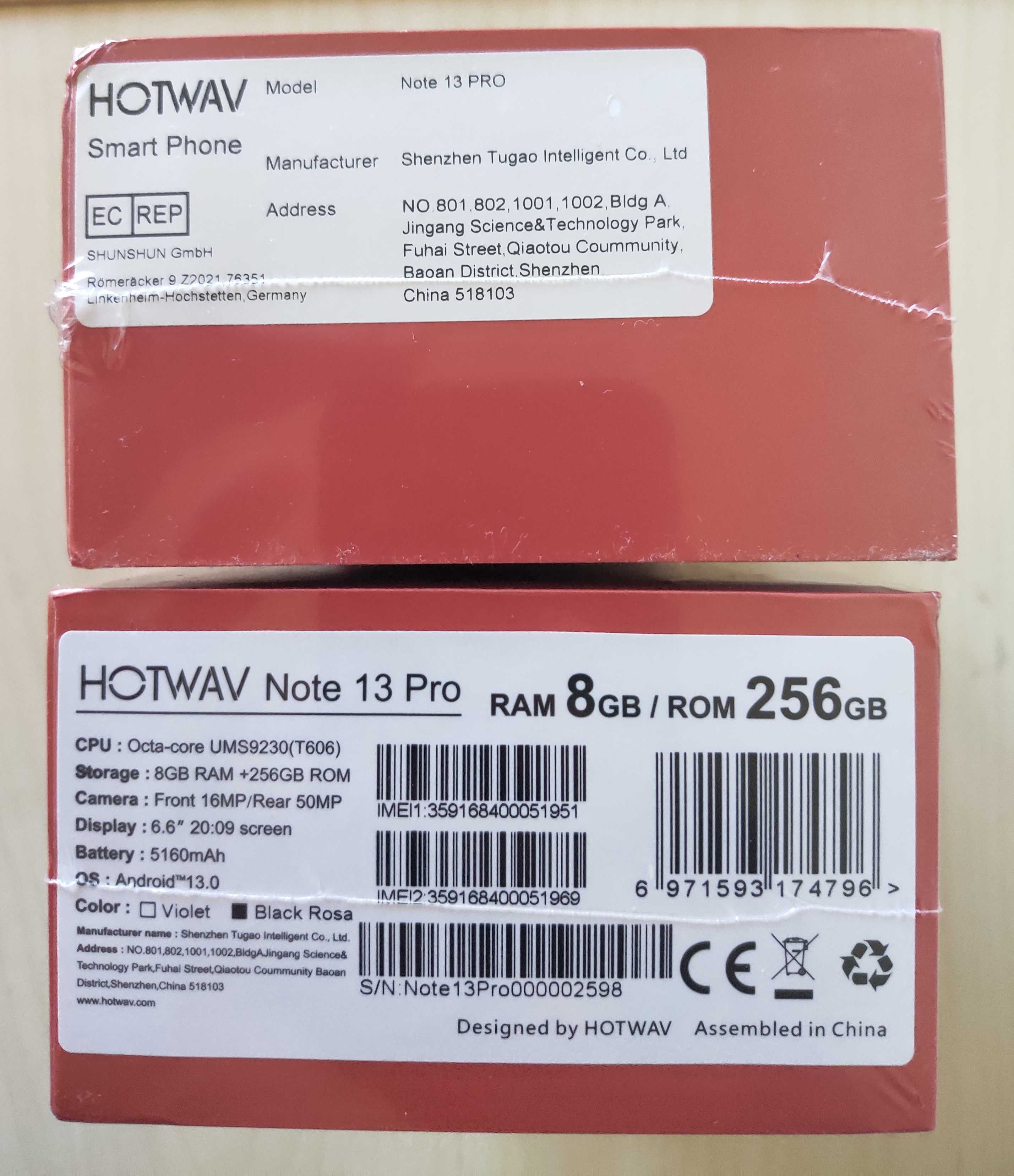 HOTWAV Note 13 Pro 8+256GB NFC 90Гц 5160Мач Android 13 чехол+стекло