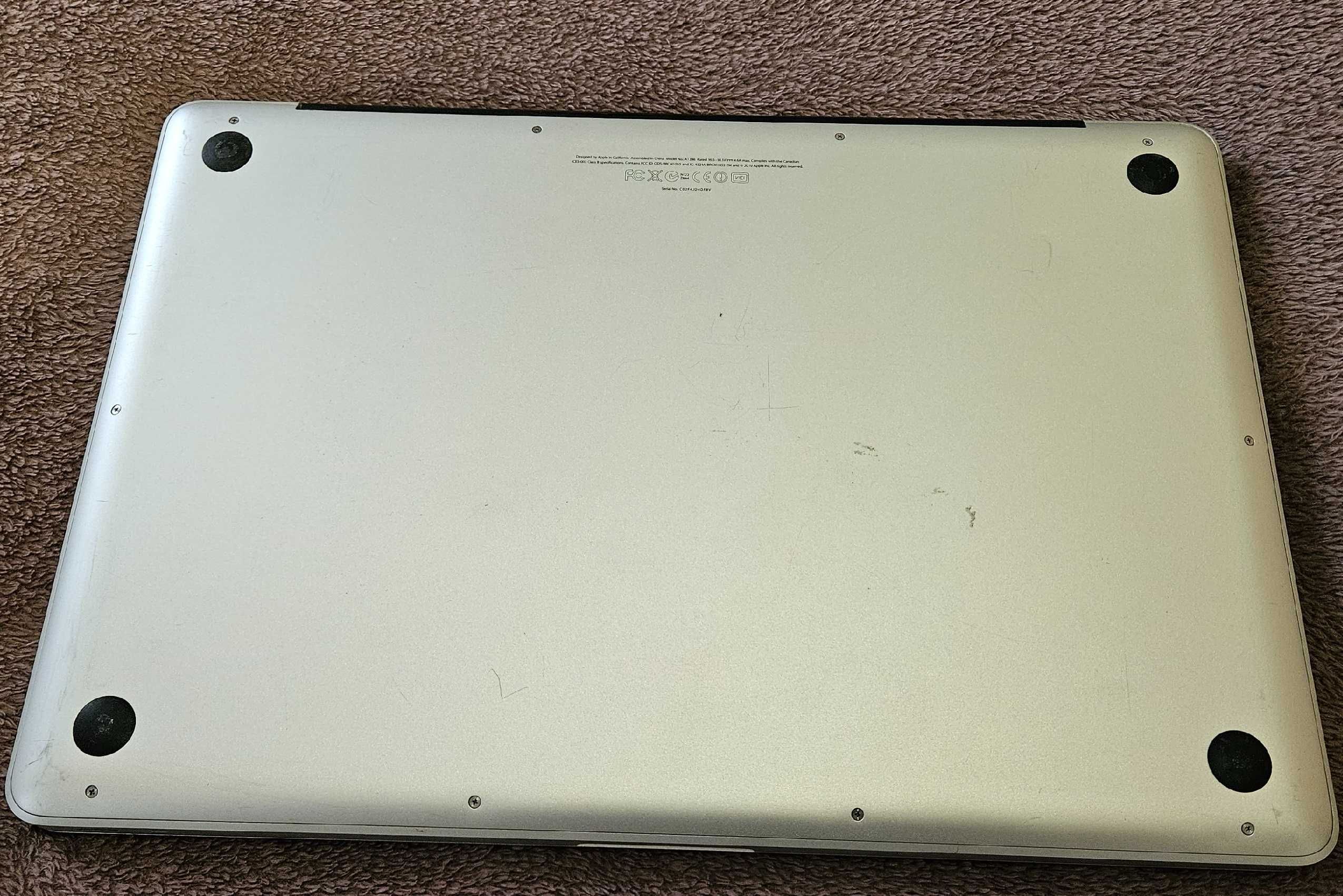 Macbook Pro 8,2 15", początek 2011 (A1286) - i7/16GB RAM/512GB SSD