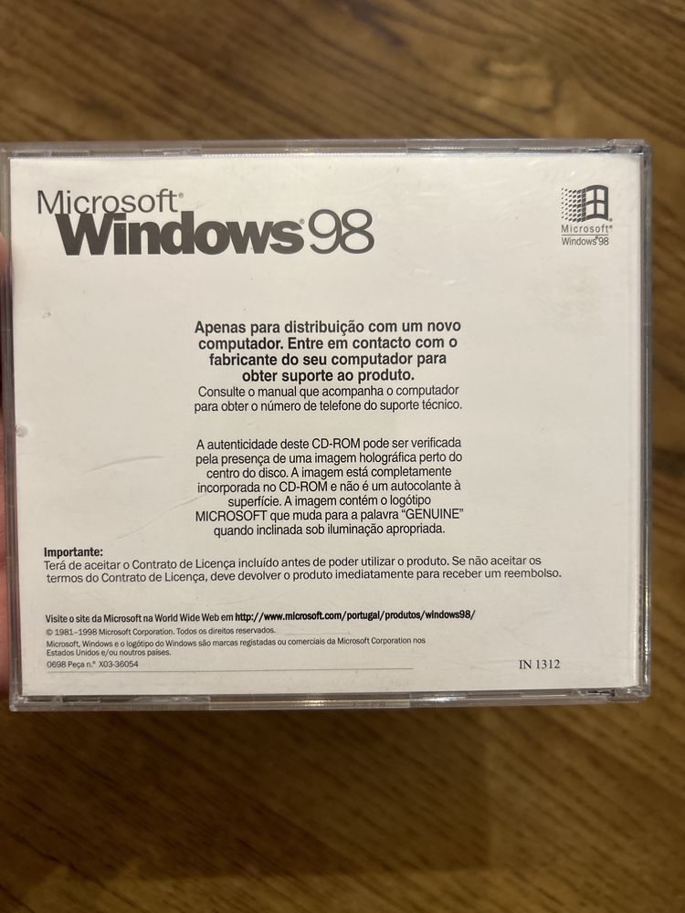 Windows 98 cd original português