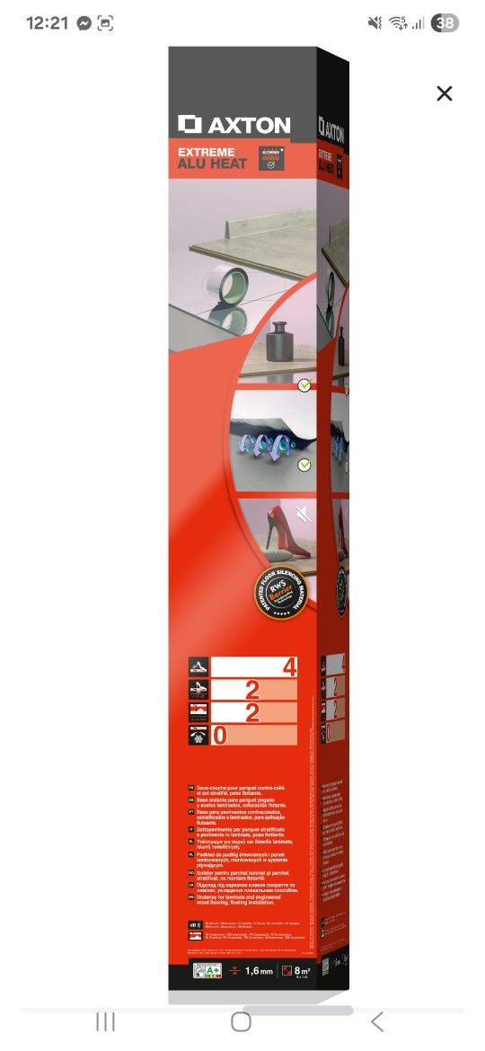 Podkład podłogowy Extreme Alu Heat pod panele