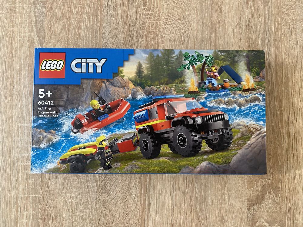 Nowe Lego City - Terenowy wóz strażacki z łodzią ratunkową 60412