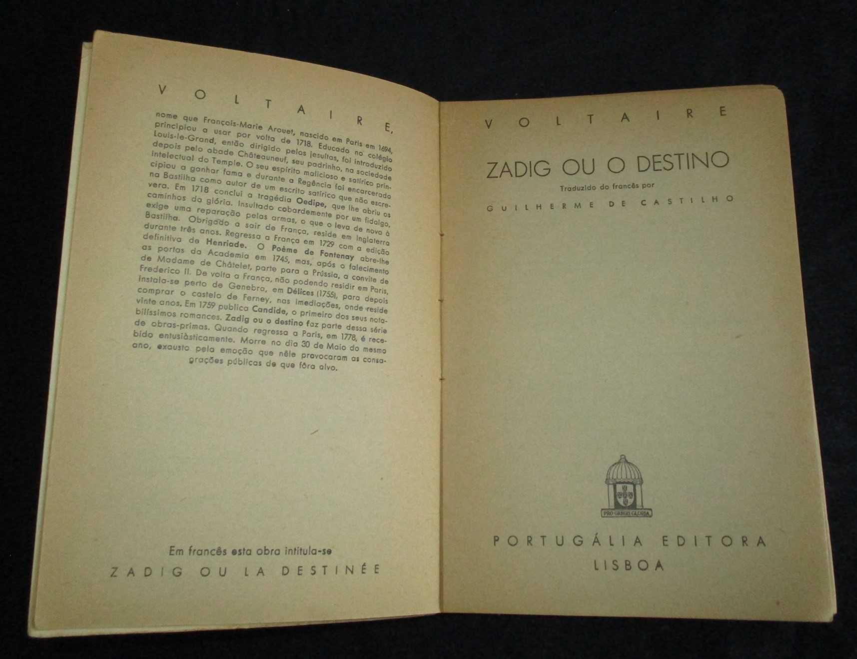 Livro Zadig ou o destino Voltaire