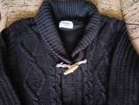 Sweter, blezer męski, w kolorze czekoladowym