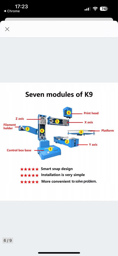 Drukarka 3d K9 druk 3d filament