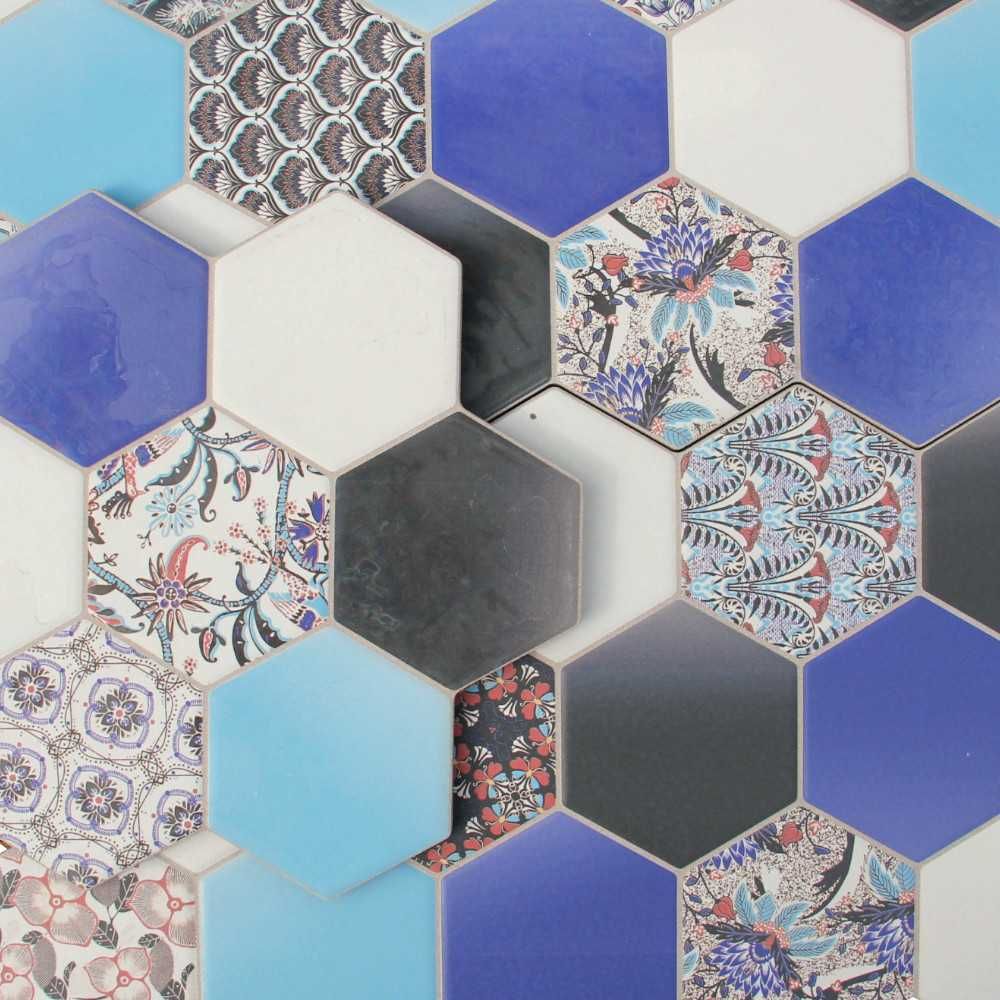 Płytki Podłogowe Ścienne Gres Hexa Nueve Blue 26,5x51 g.1/2
