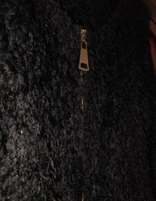 Casaco de malha aberta preto