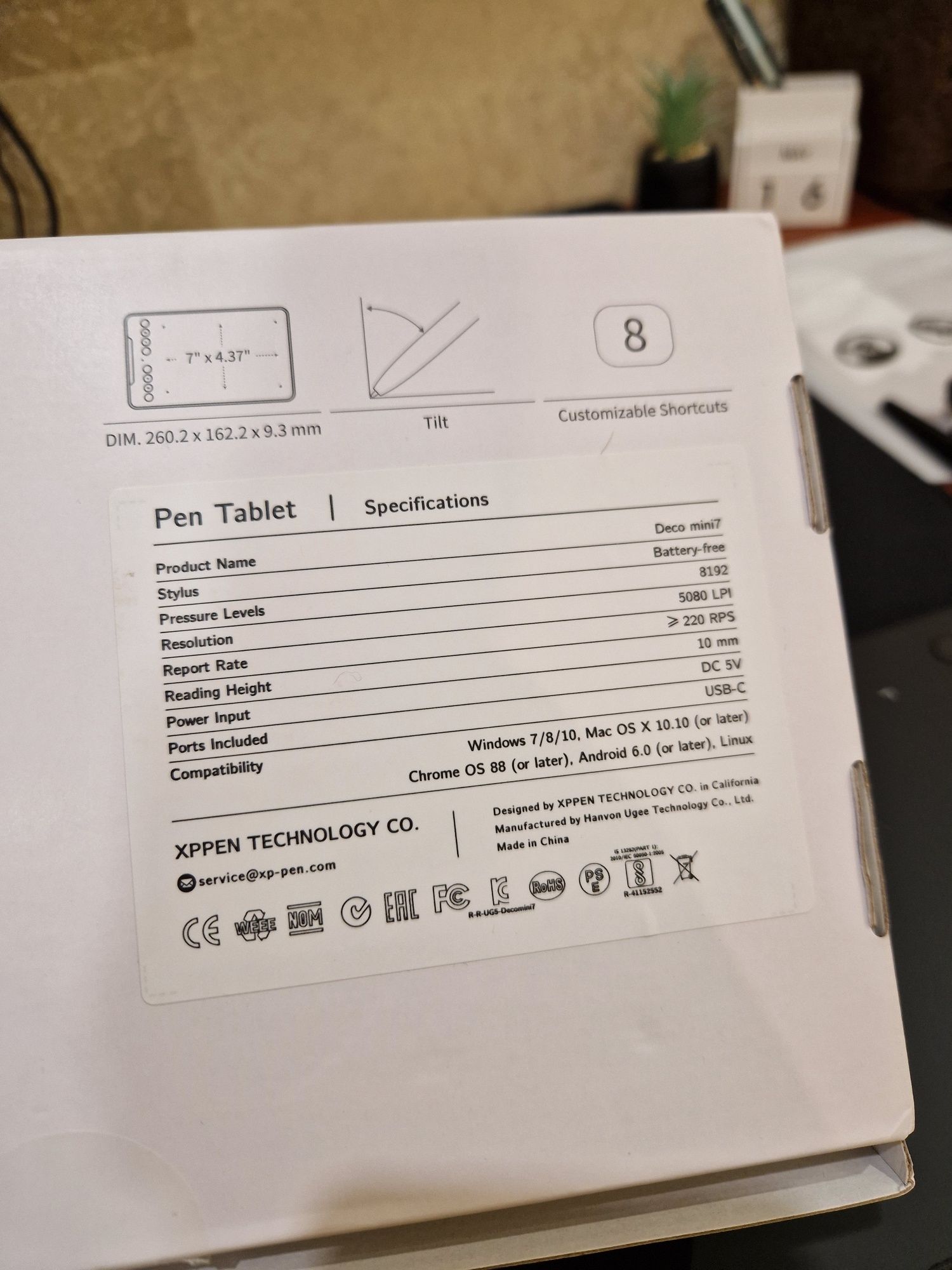 Продам графический планшет XP-PEN Deco mini7