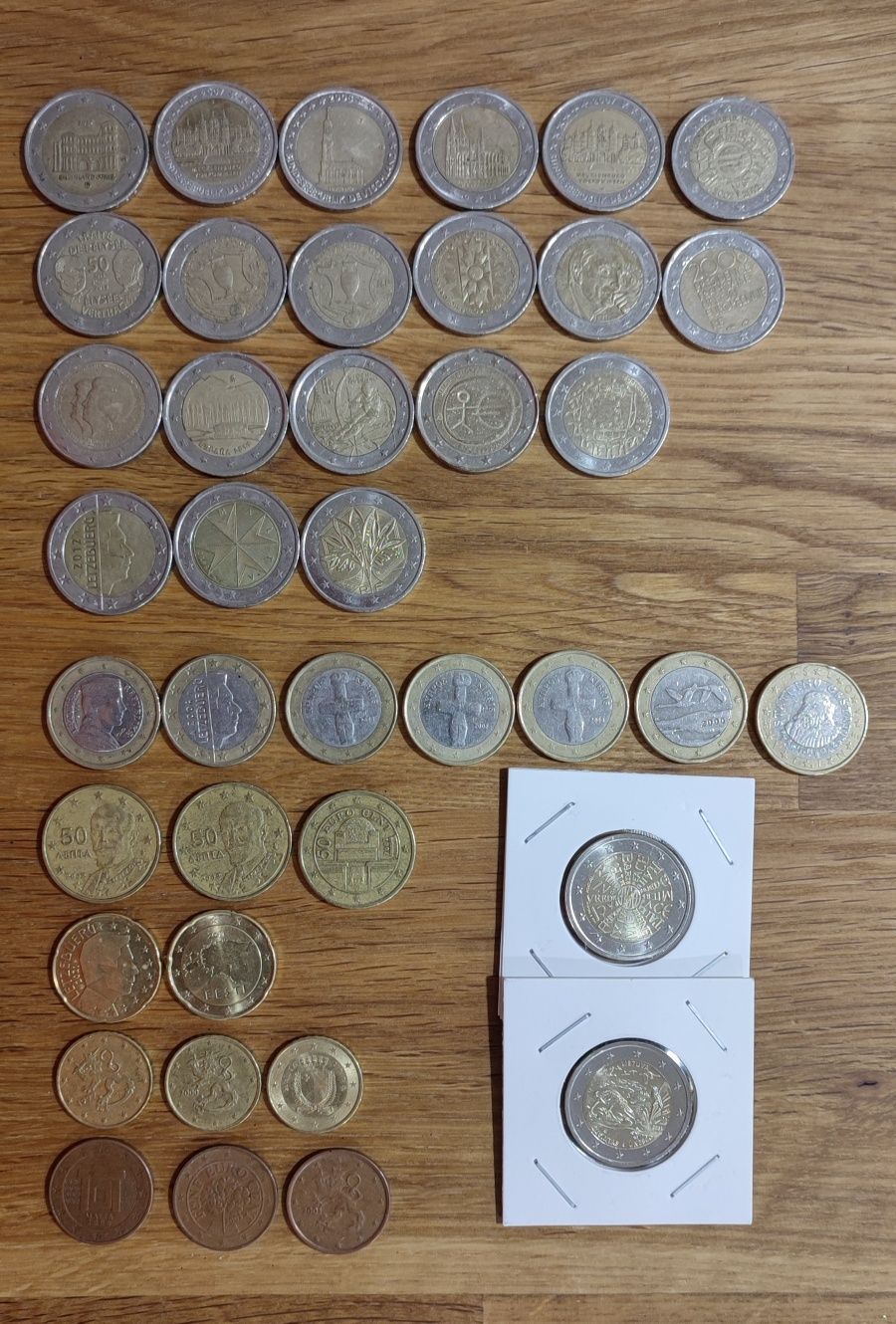Várias moedas de Euro