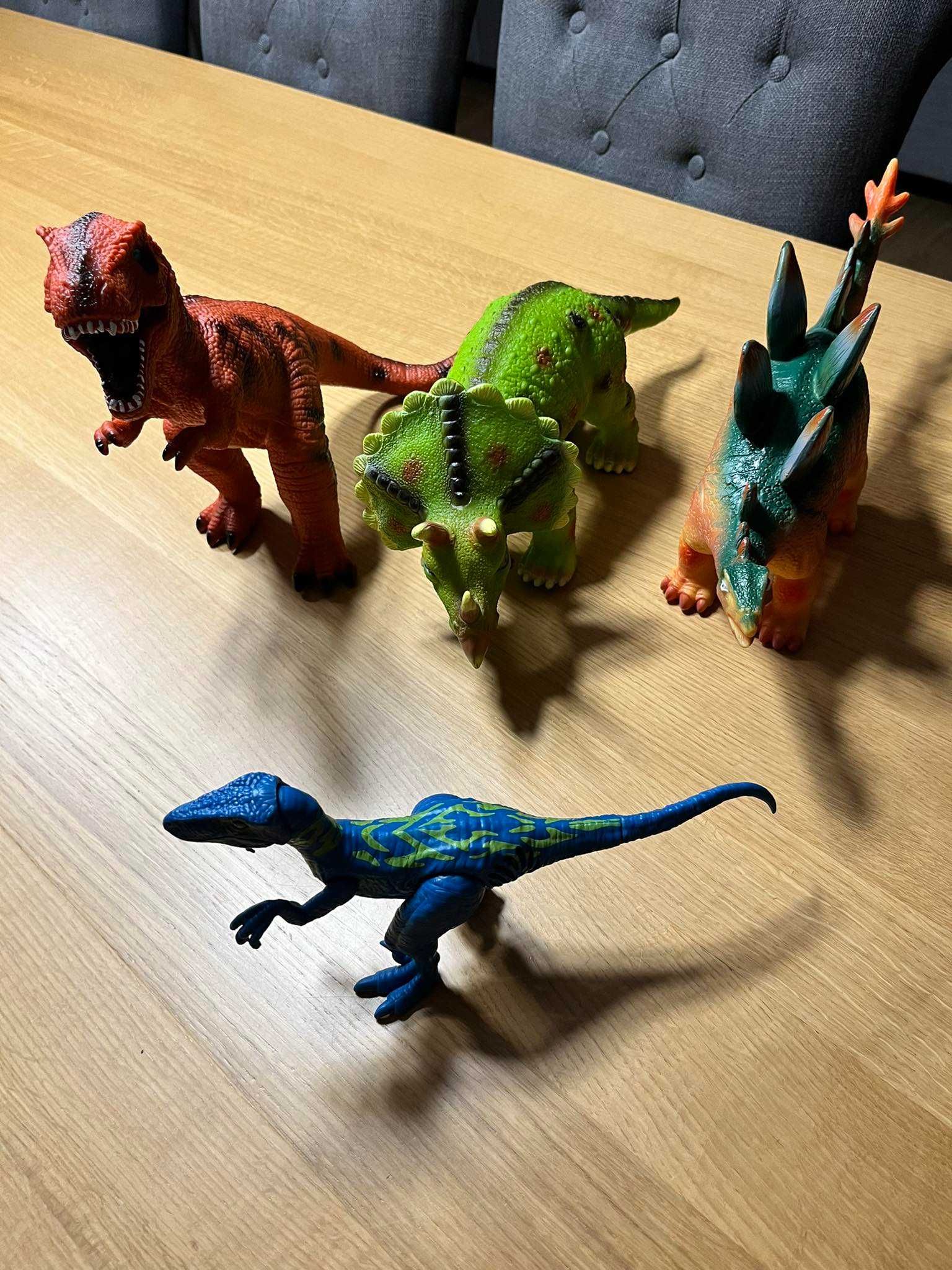 Dinozaur dinozaury figurki zestaw komplet 4 szt plus gratis