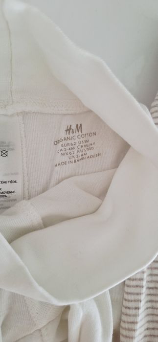 3 pak półśpioszków H&M bawełna organiczna