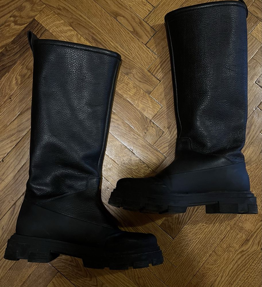 Зимние сапоги Zara 40 натуральная кожа