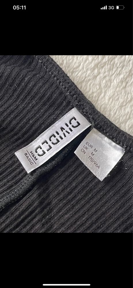 Czarne body w prazki H&M