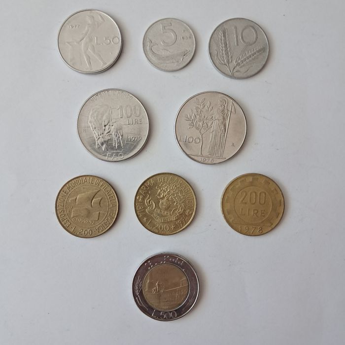 Pack de moedas antigas da itália