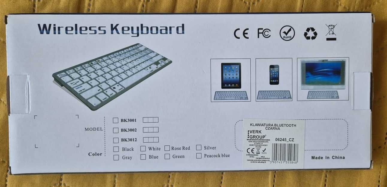 Bezprzewodowa klawiatura Bluetooth BK3001, nowa