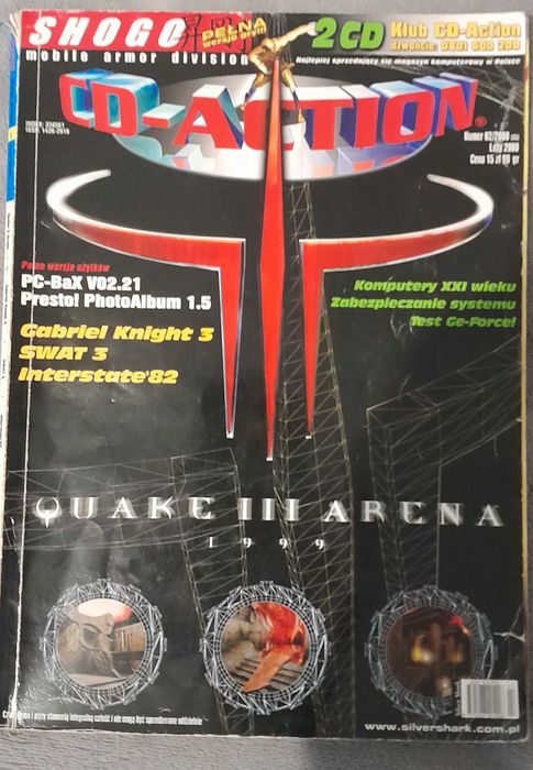 magazyn CD-Action wydanie luty 2000 rzadki Quake III Arena na okładce
