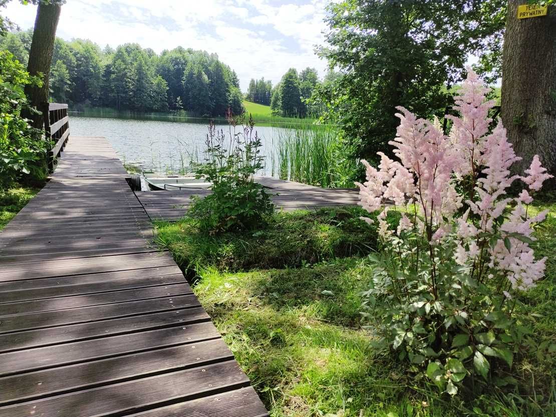 Dom nad jeziorem - wolne terminy od 21.08.2025 - pomost - łódka