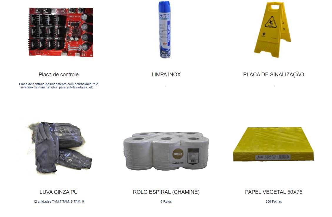 Produtos e Equipamentos de Limpeza