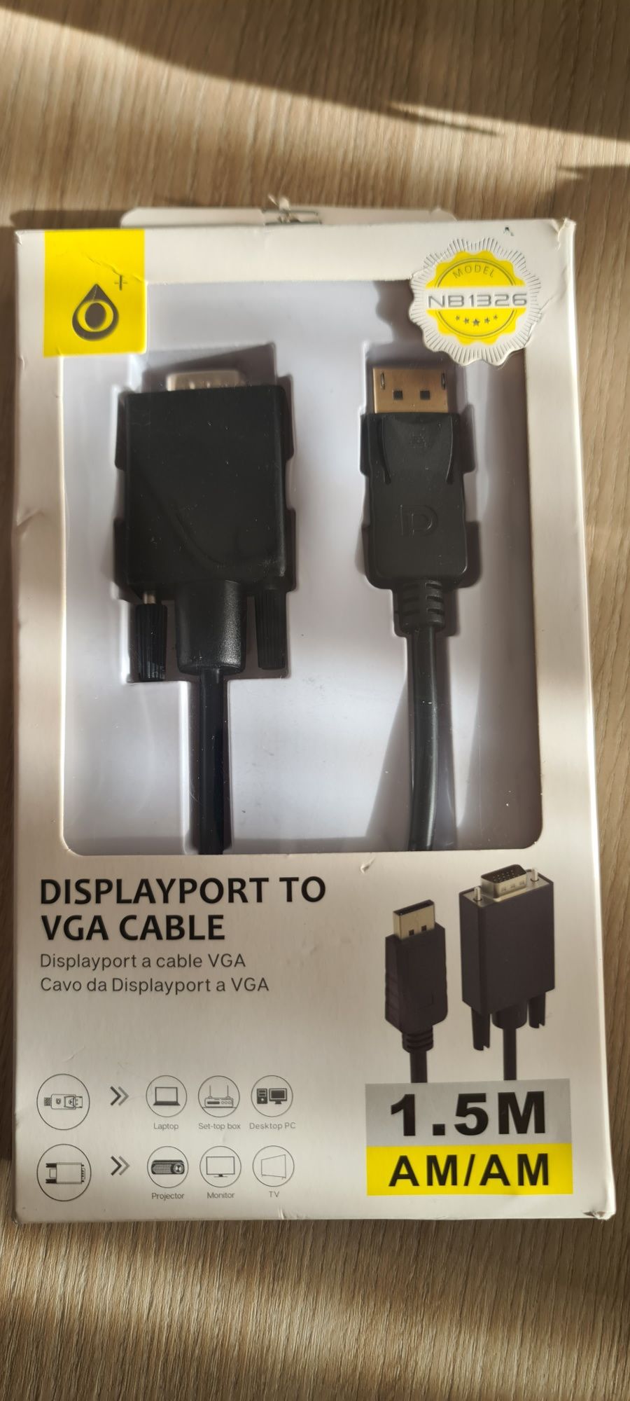 Cabo Display Port para VGA 1,5 mt