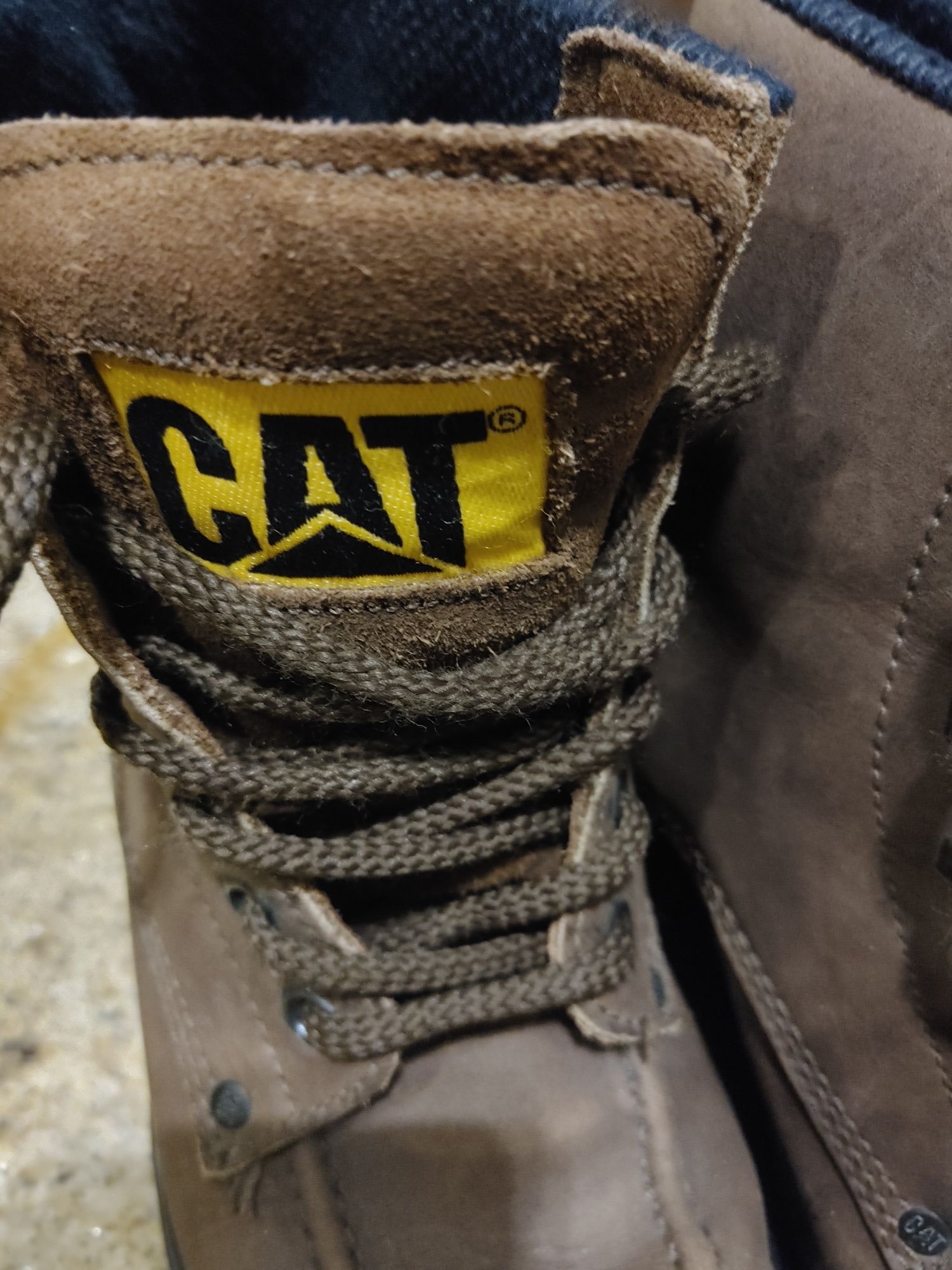 Buty caterpillar CAT damskie obcas brązowe 37