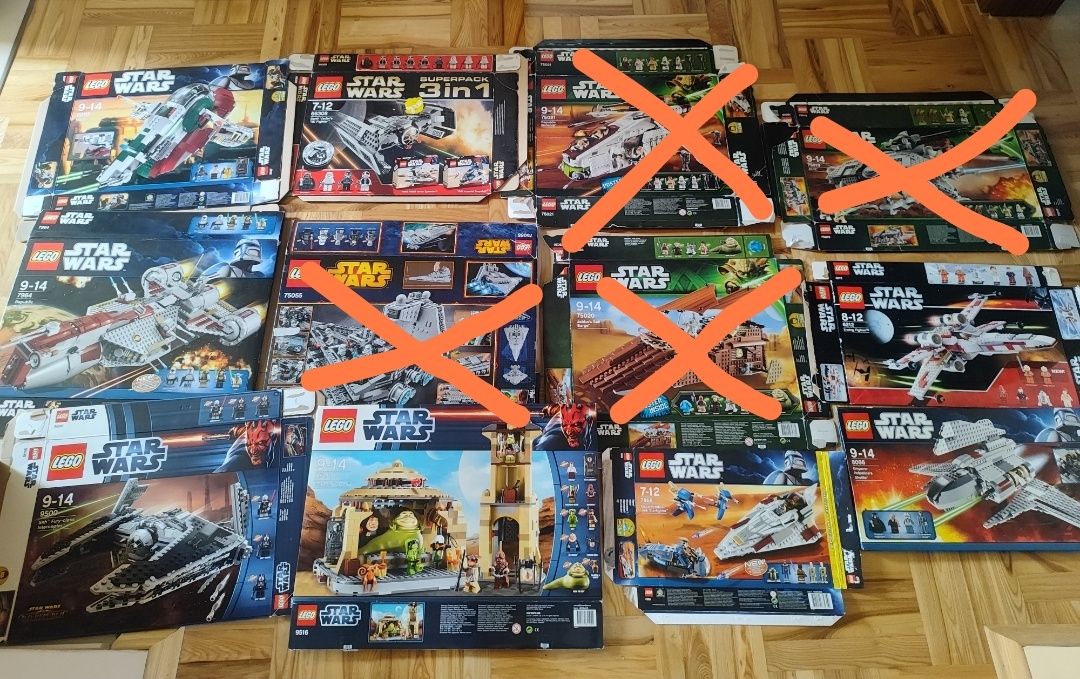 LEGO star wars pudełka 8 sztuk mix