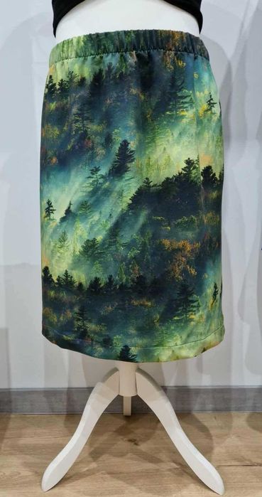 Spódnica damska ołówkowa, 5XL(50), zielony las