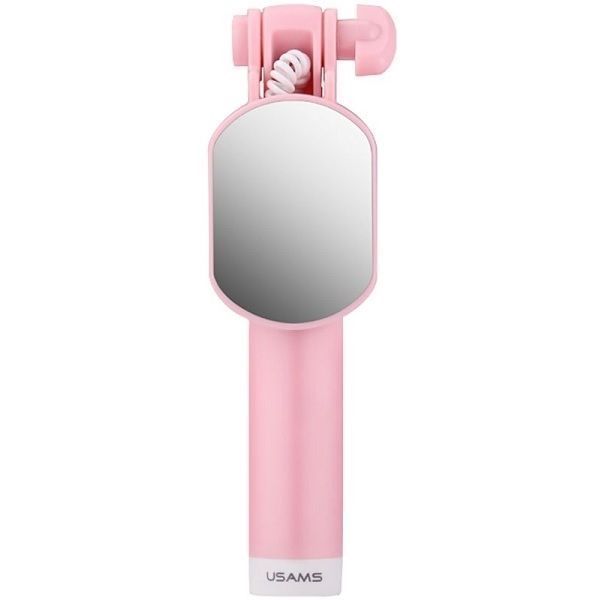 Usams Selfie Stick Mini Mirror 3,5Mm Różowy/Pink Zb3002 (Us-Zb030)