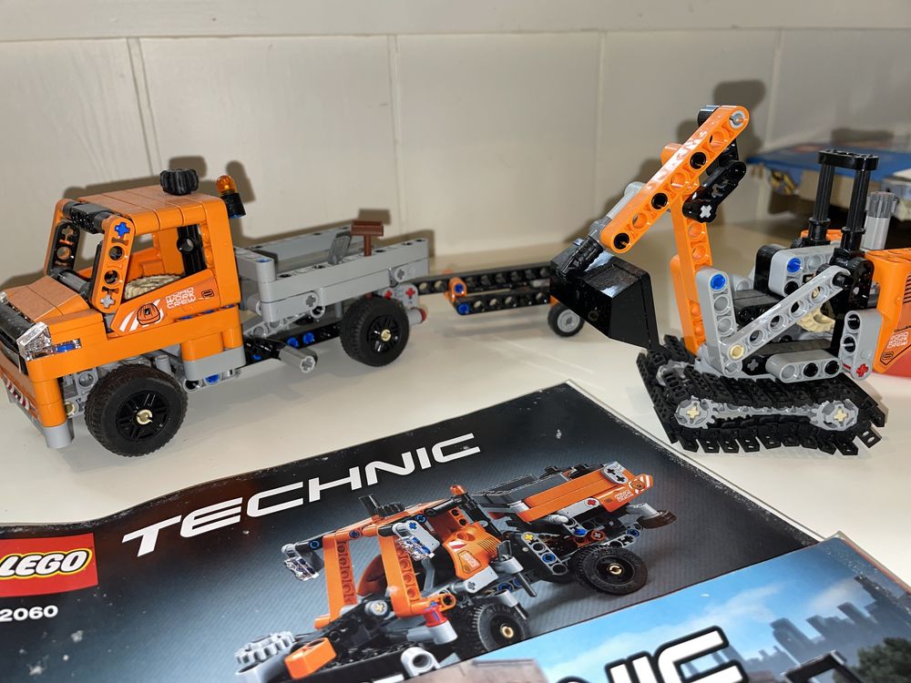 Lego Technic 8052 camiao basculante e 42060 trabalhos na estrada 8048