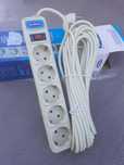 Cетевой фильтр eдлинитель Svittex 10м. с заземлением/10A. 2,2Квт.
