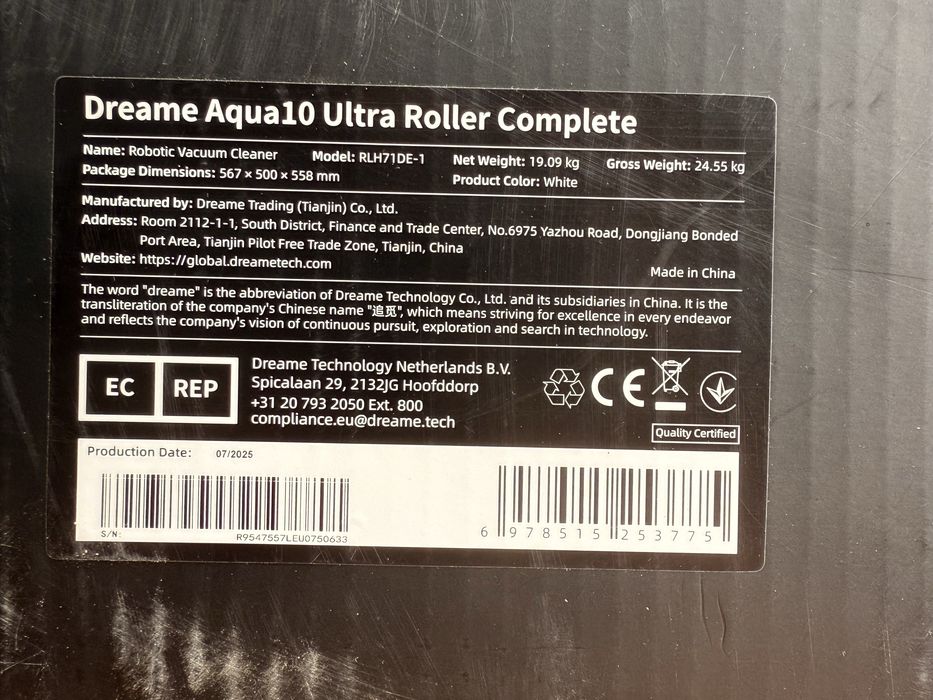 Робот пилосос Dreame Aqua 10 Ultra Roller Complete White
