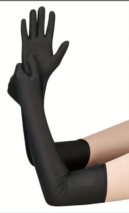 Rękawiczki długie czarne