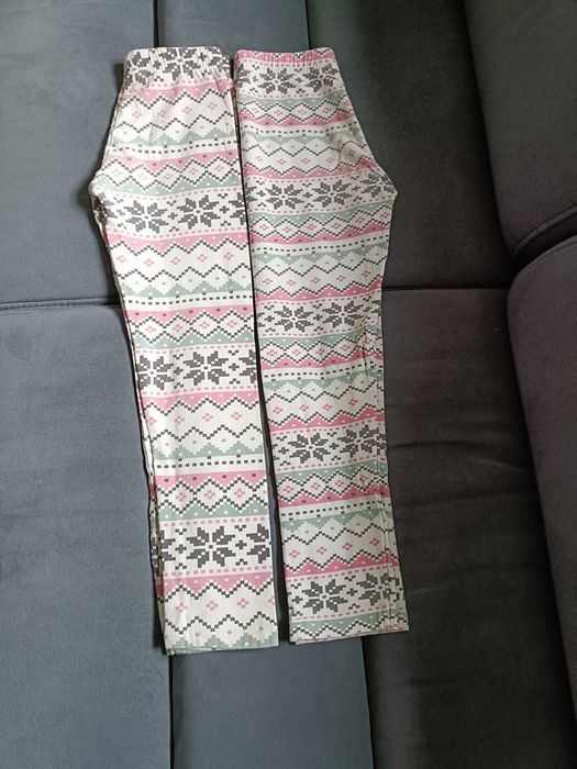 Legginsy r. 128, dla bliźniaczek