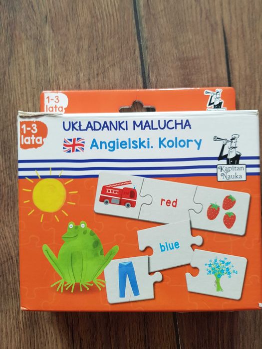 układanka puzzle 1-3 lata angielski kolory