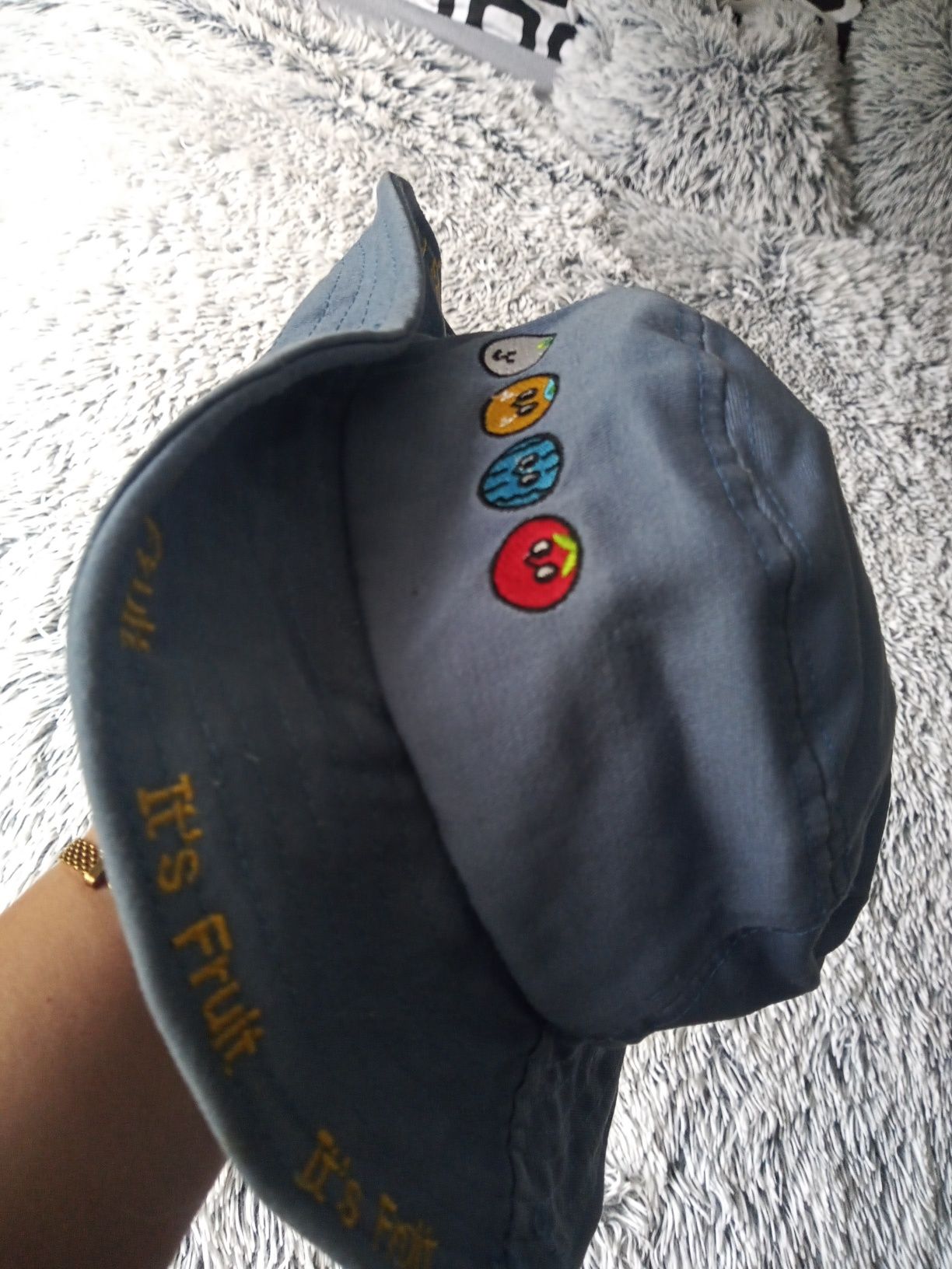 Kapelusz letni wakacyjny a'la jeans emotki fruit