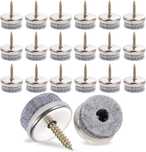 100 szt. filcowe podkładki 22 mm ślizgacz metalowy Yoosso srebrny 22mm