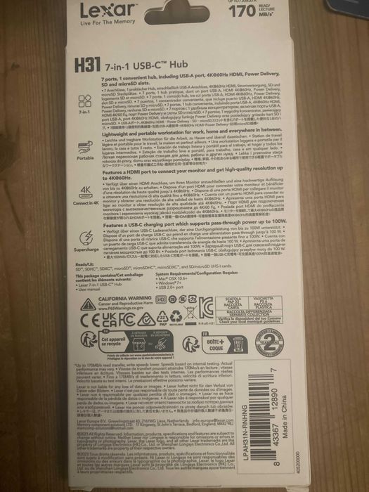 Hub USB-C Lexar H31 7w1