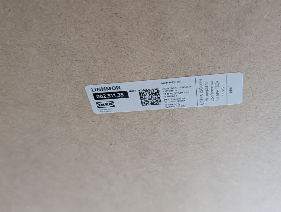 Biurko stół biurowy biały Ikea Linnmon + Adils