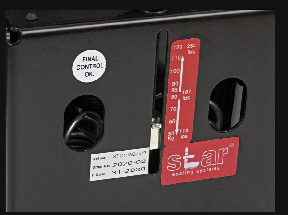 Siedzenie amortyzowane jednoczęściowe C 360 C 330 STAR