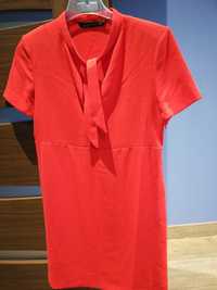 Sukienia Zara, z wiązaniem, czerwona na wesele, komunie. Rozmiar 34.