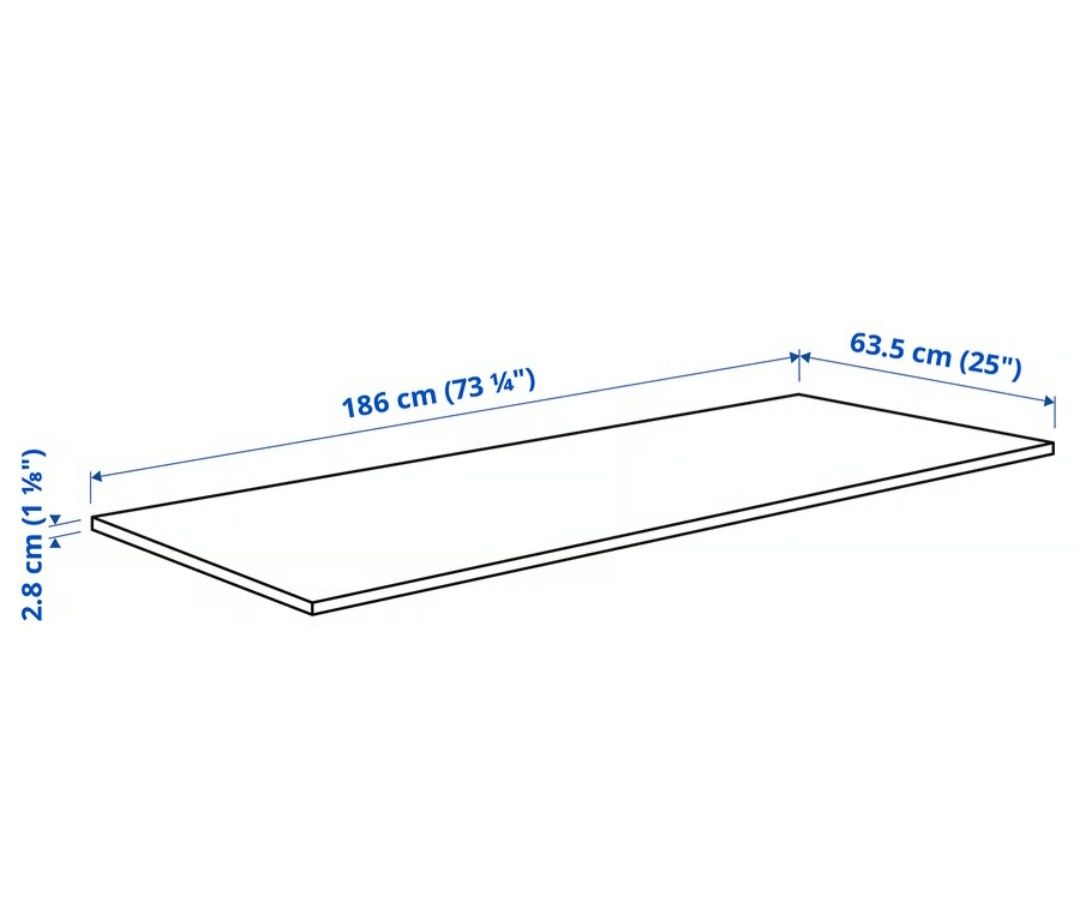 Nowy blat kuchenny EKBACKEN IKEA x3 186x2,8
