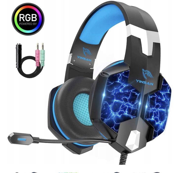 Słuchawki gamingowe YINSAN TM5 PS4 XBox RGB