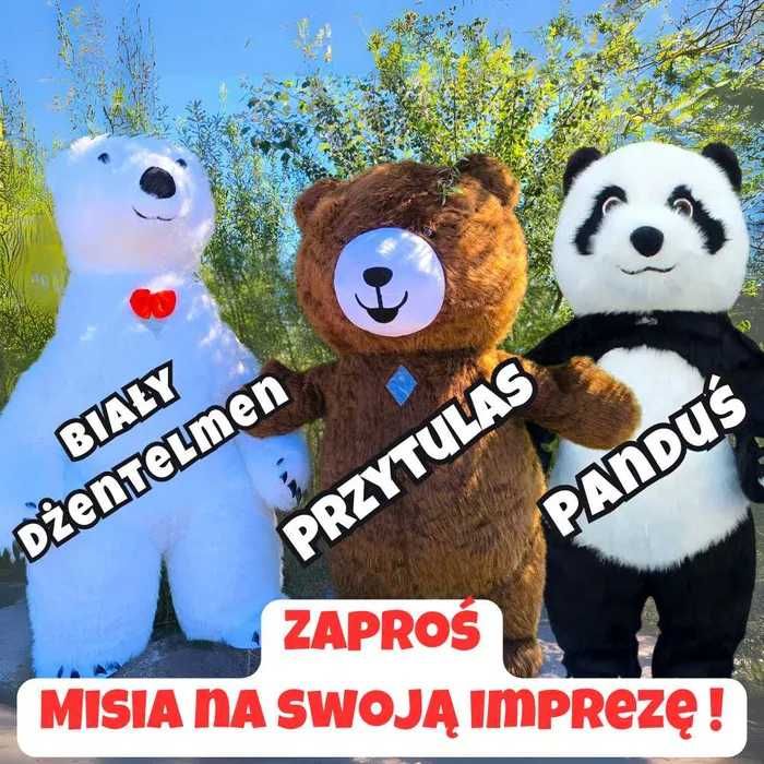 Biały Miś XXL & Tancerz Striptizer Alvaro – Żywa Maskotka na Imprezę
