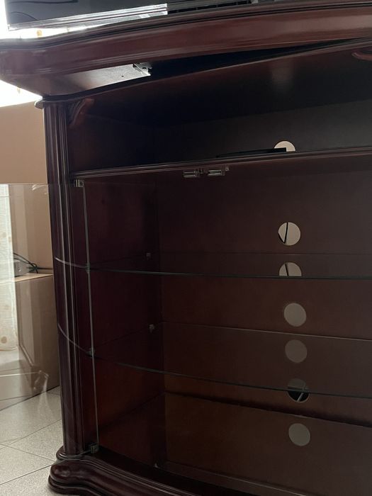 Aparador de televisão completamente novo Madeira de cerejeira