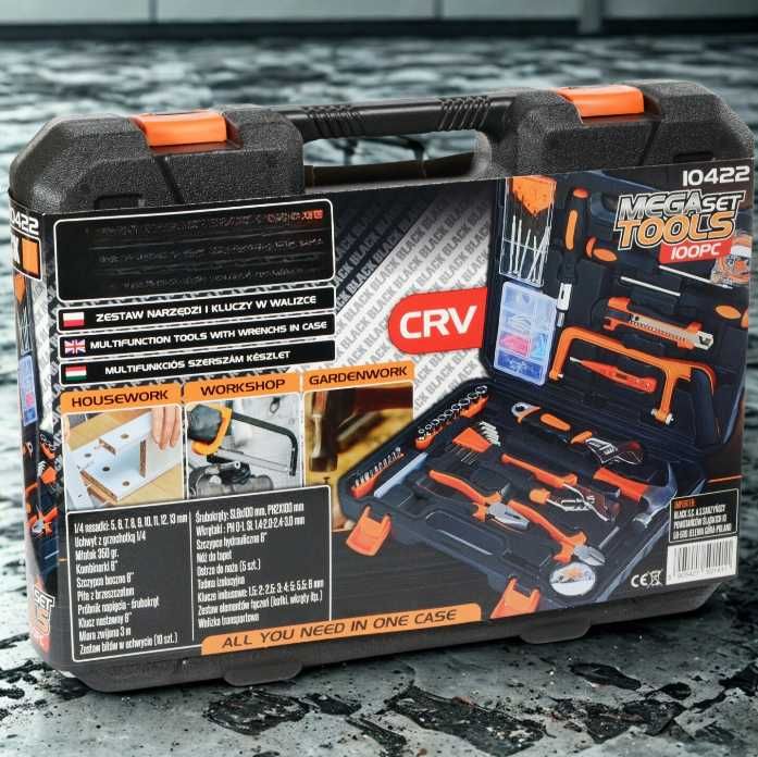 XXL Mocny Zestaw Narzędzi 100 EL Walizka Narzędziowa Do Majsterkowania