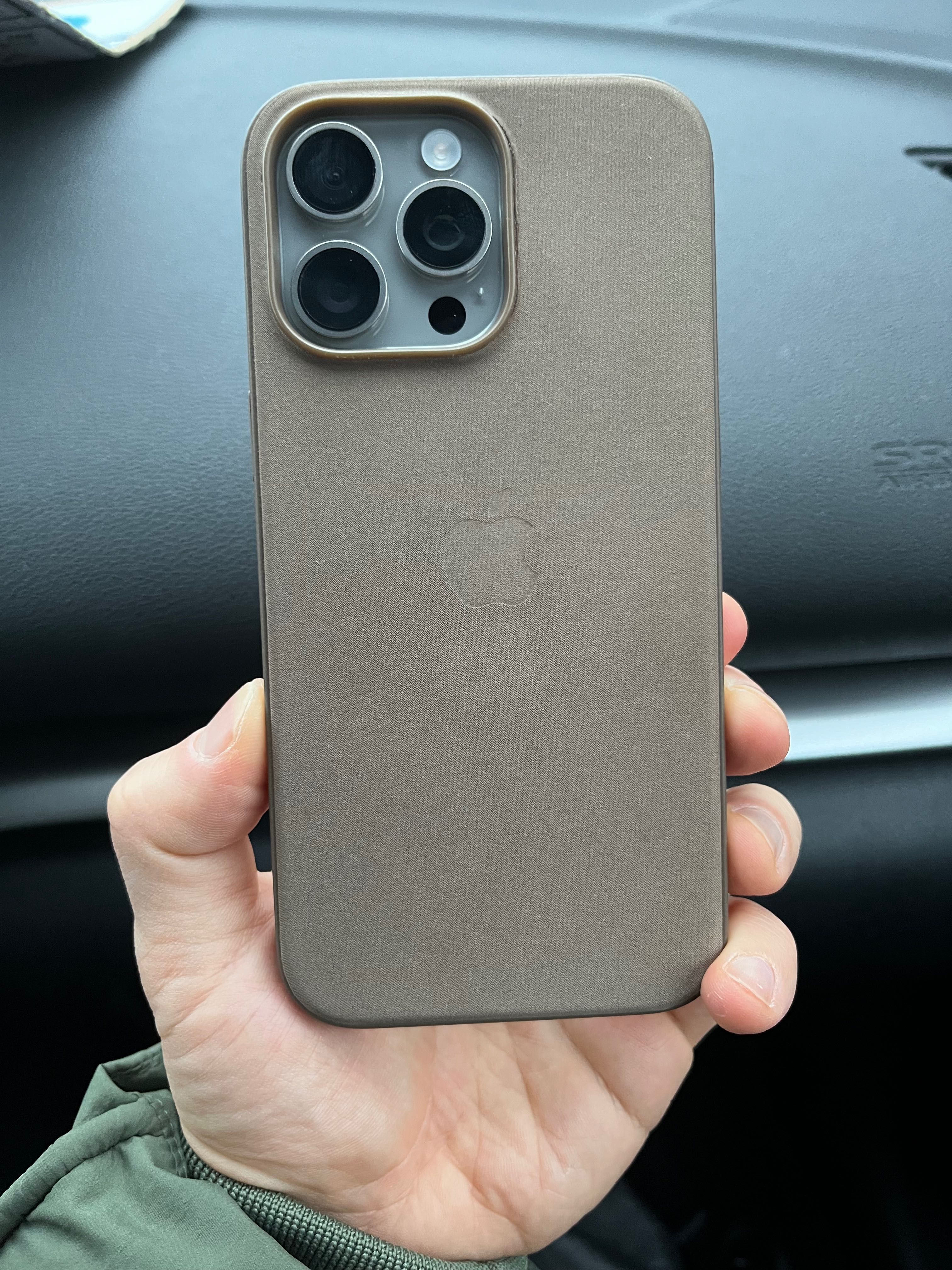 Чохол FineWoven Case Magsafe iPhone 15 Pro Max (Taupe)